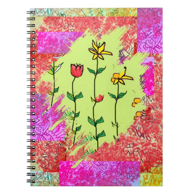 Notebook - Paint Swatch Floral  (Front)