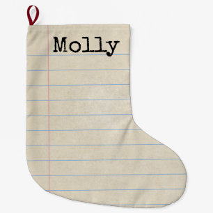 Notebook Paper Christmas Stocking - Customise It!