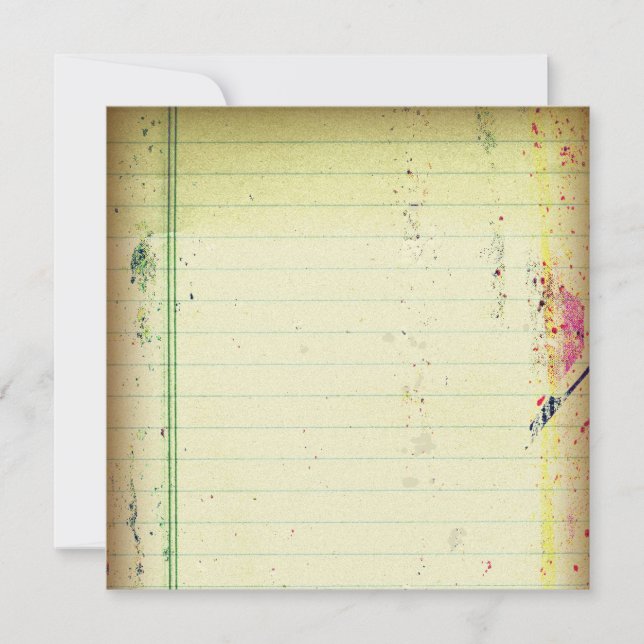 Notebook Paper Invitation (Front)