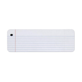 Notebook Paper Label Return Address Label