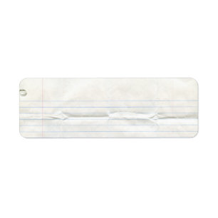 Notebook Paper Label Return Address Label