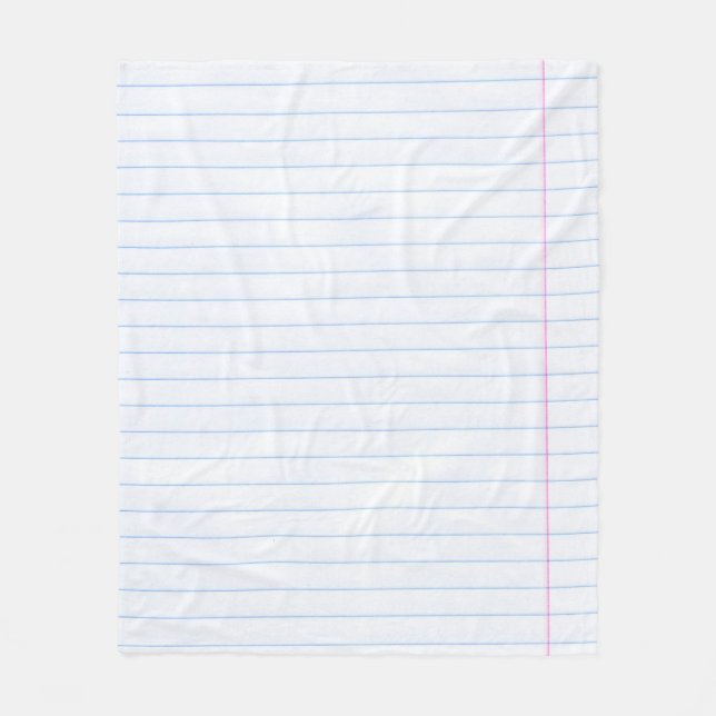 Notebook paper paper texture lines fleece blanket (Front)