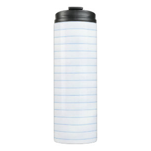 Notebook paper paper texture lines thermal tumbler