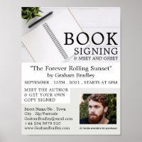 Notebook & Pen, Writers Book Signing Advertising
