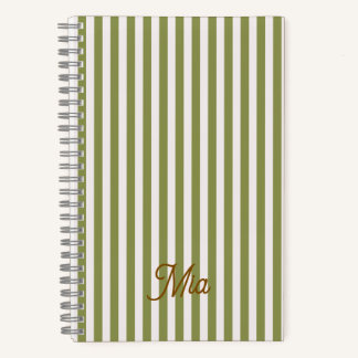 Notebook Personalised Striped Custom Name