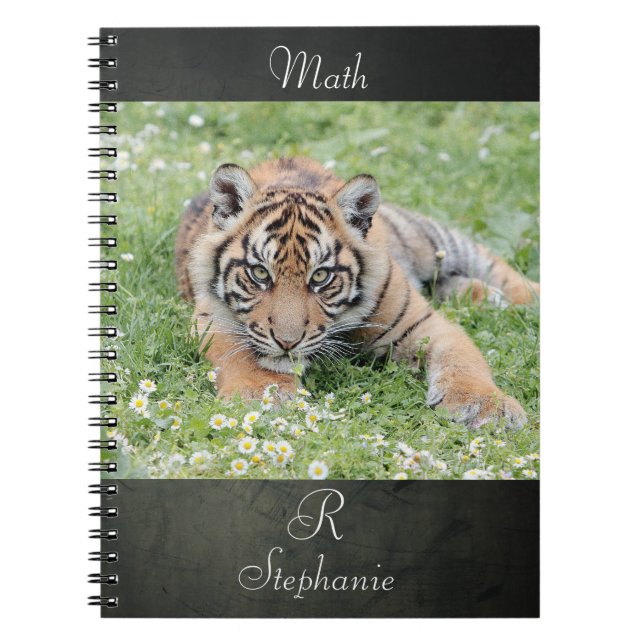 Notebook Photo tiger , animals 0254. (Front)