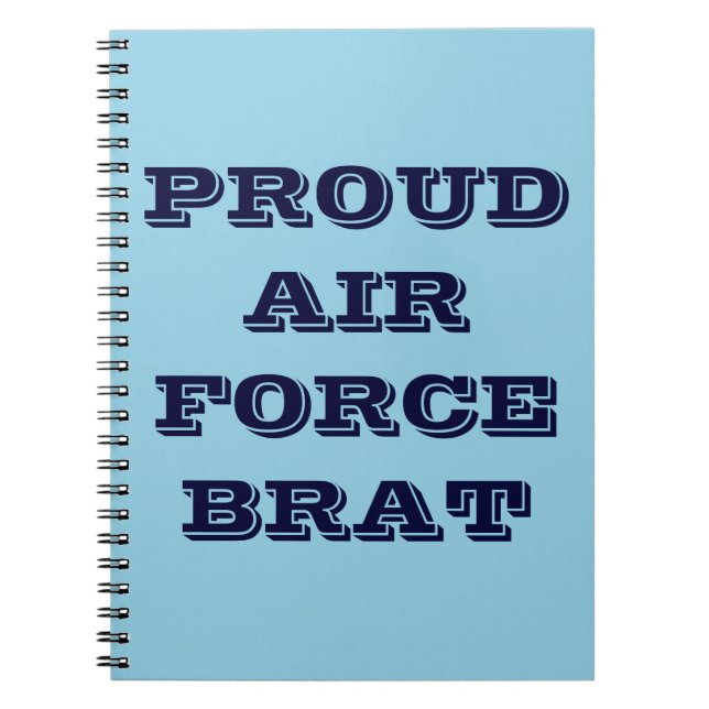 Notebook Proud Air Force Brat (Front)