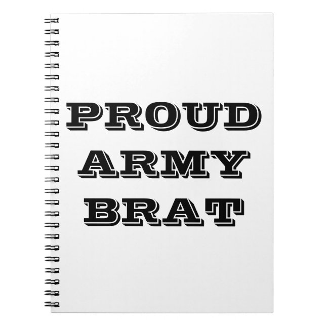 Notebook Proud Army Brat (Front)