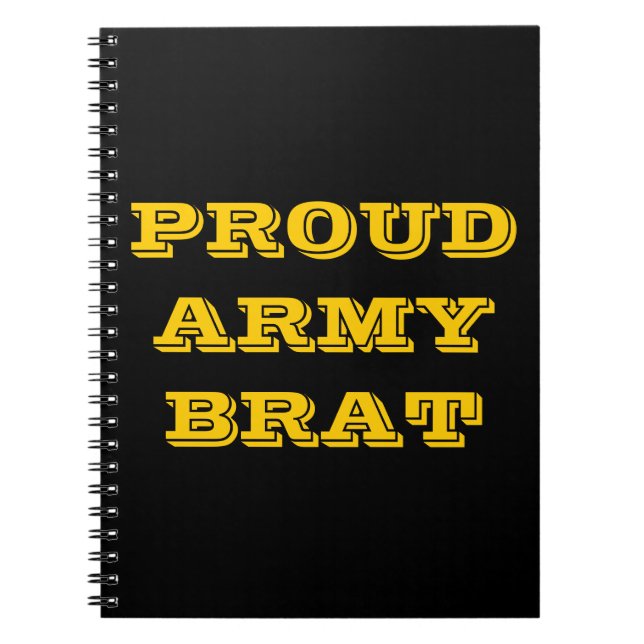 Notebook Proud Army Brat (Front)