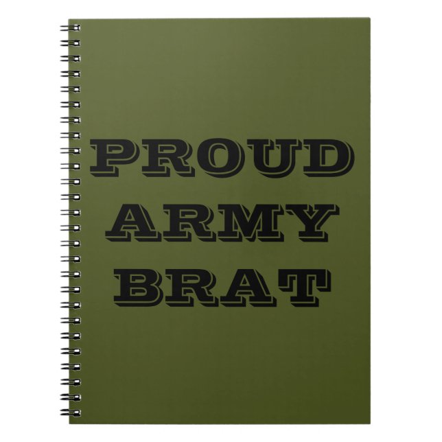 Notebook Proud Army Brat (Front)