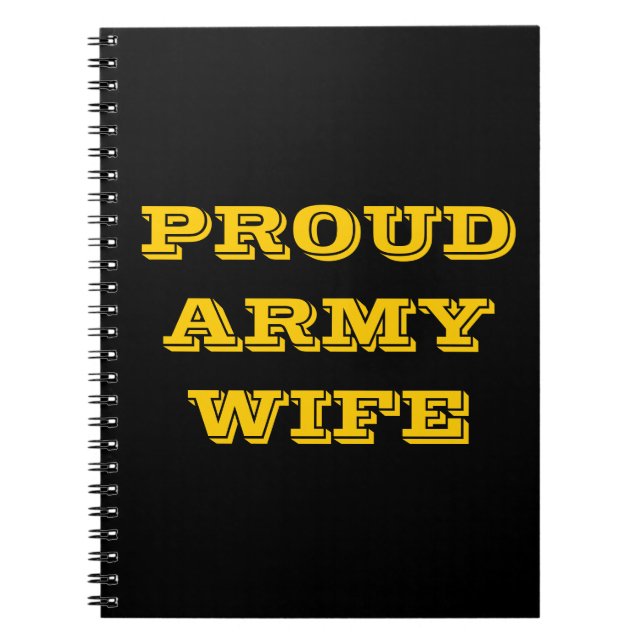 Notebook Proud Army Wife (Front)