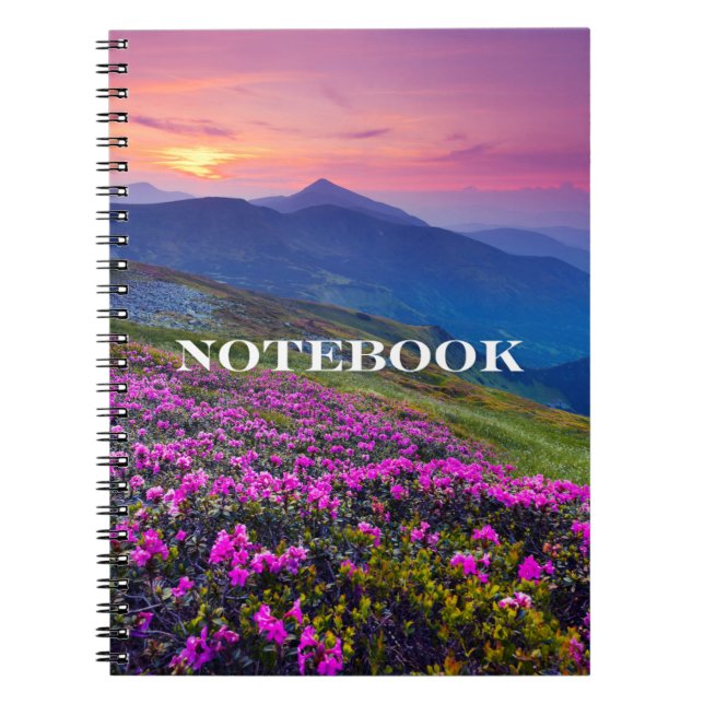 Notebook - Purple Flower Mountain Side (Front)