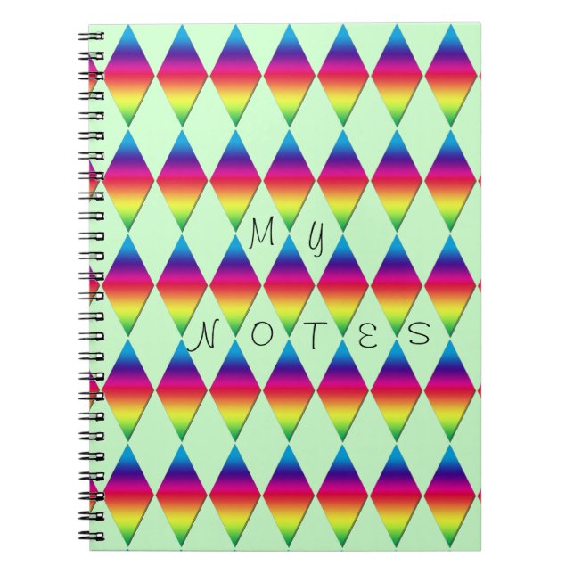 Notebook - Rainbow diamonds (Front)