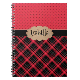 Notebook retro, retro, plaid, patchwork