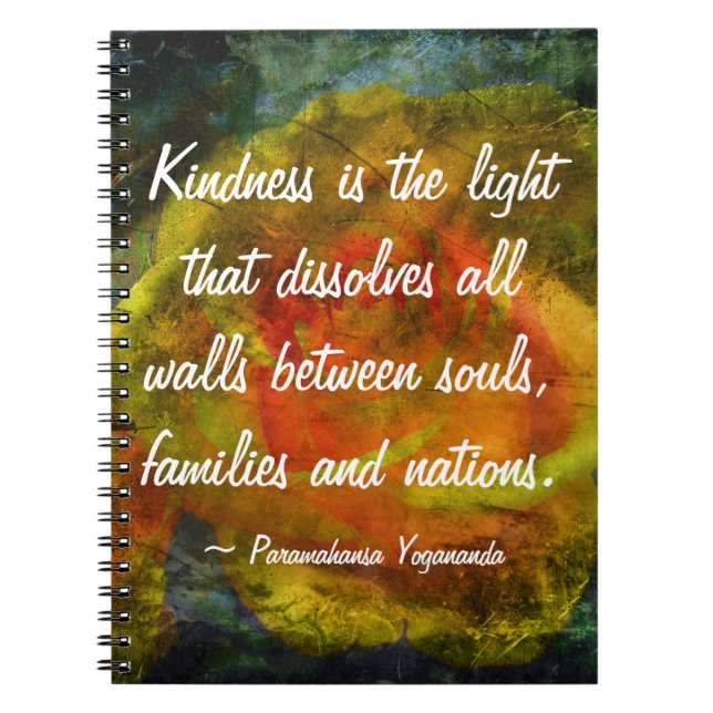 Notebook rose red yellow Yogananada (Front)