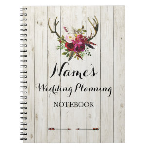 Notebook Rustic Wedding Planning Ideas Notes Bride