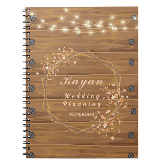 Notebook Rustic Wedding Planning Notes Bride (Front)