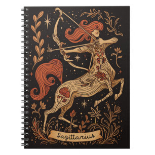 Notebook Sagittarius Celestial Zodiac Art