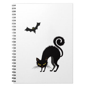Notebook - Spooked Black Cat