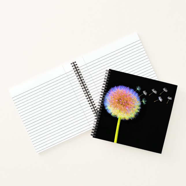  Notebook Square Dandelions Seeds Neon (Inside)