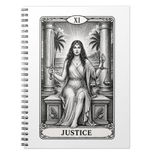 Notebook - Tarot Card Justice