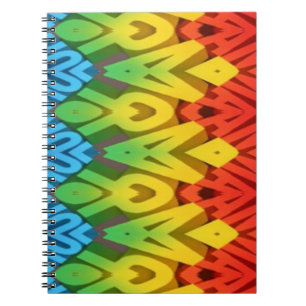 Notebook, Vibrant colorful zigzag pattern Notebook