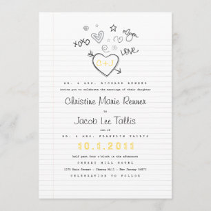 Notebook Wedding Invitation