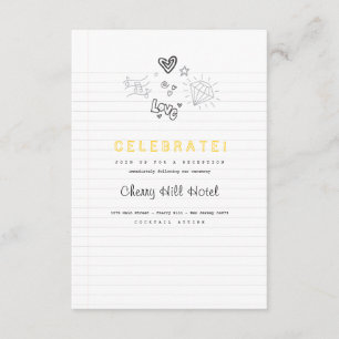 Notebook Wedding Invitation Insert