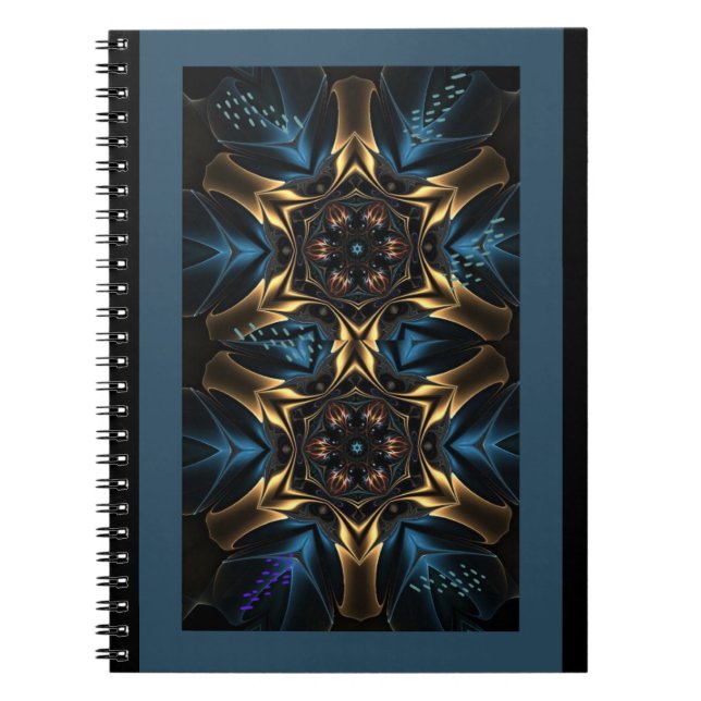 Notebook Wild Blue & Gold Desgn Journal (Front)