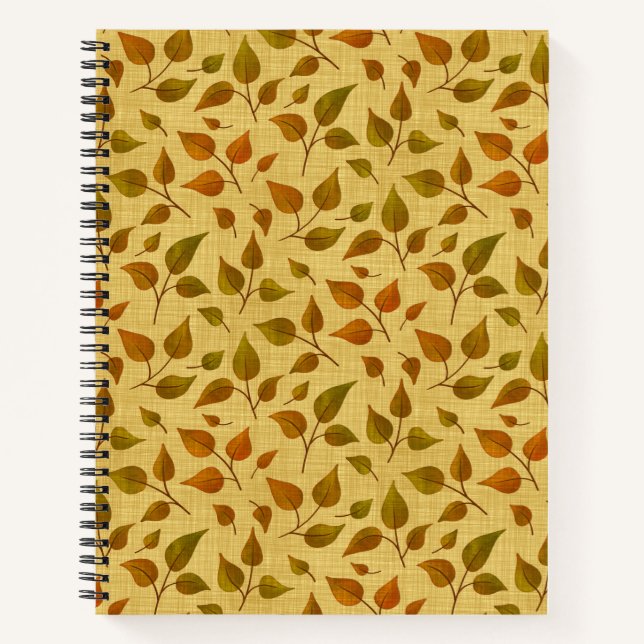 Notebook With Autumn Leaves (Front)