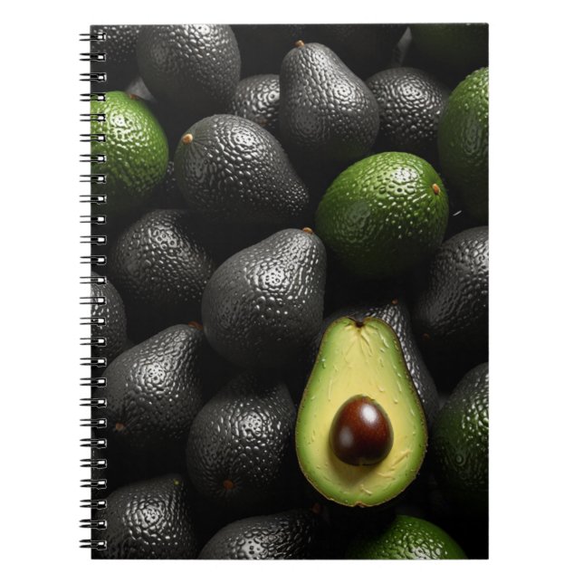 Notebook with Avocado Art Design (Front)