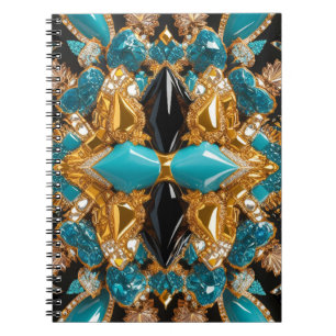 Notebook with Bahamas Colours Abstract Design
