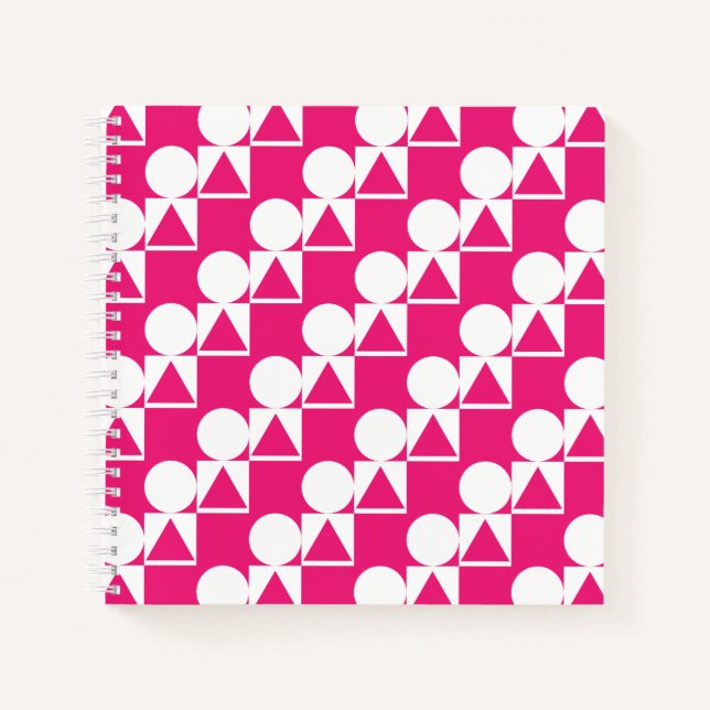 Notebook With Circle, Triangle & Square Pattern (Front)