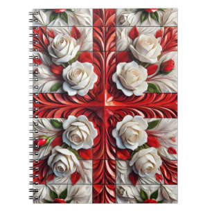 Notebook with English Roses Design