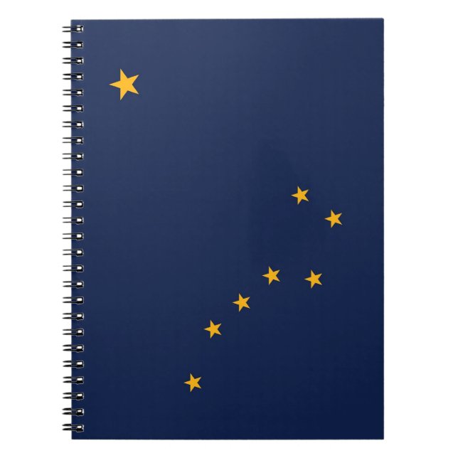 Notebook with Flag of Alaska State (Front)