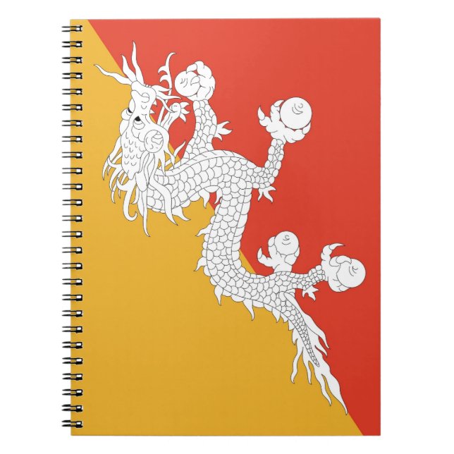 Notebook with Flag of Bhutan (Front)