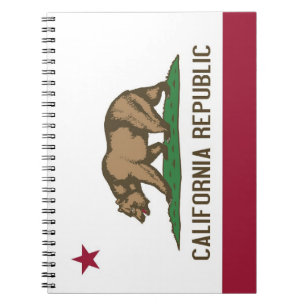 Notebook with Flag of California State