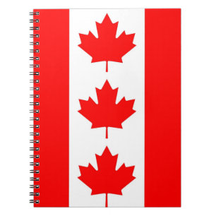 Notebook with Flag of Canada