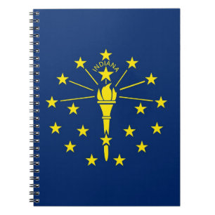 Notebook with Flag of Indiana State