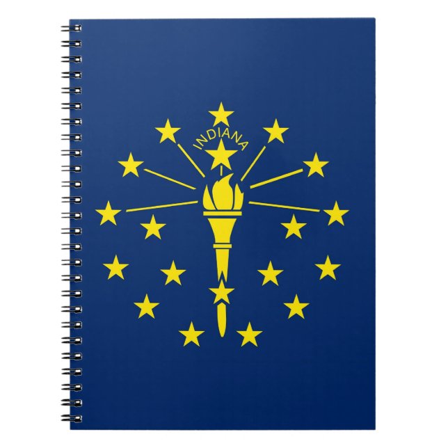 Notebook with Flag of Indiana State (Front)