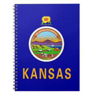 Notebook with Flag of Kansas State