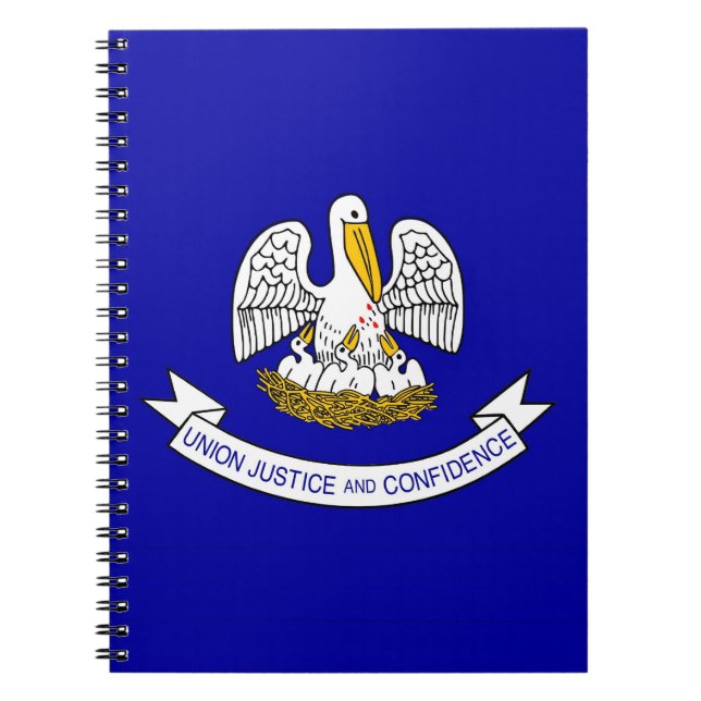 Notebook with Flag of Louisiana State (Front)