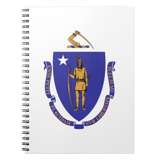 Notebook with Flag of Massachusetts State (Front)