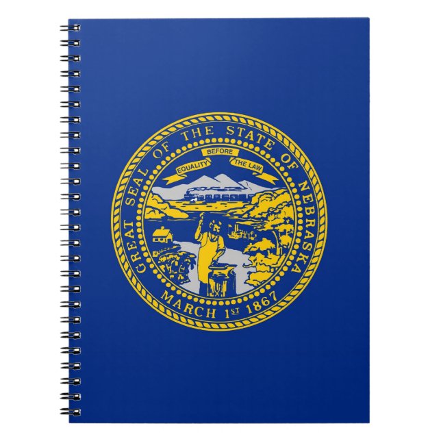 Notebook with Flag of Nebraska State (Front)