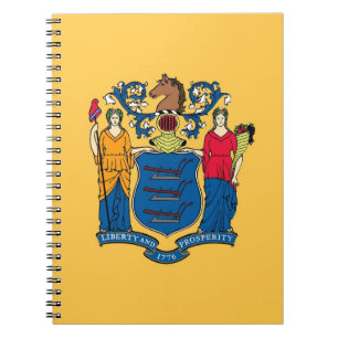 Notebook with Flag of New Jersey State