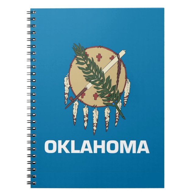 Notebook with Flag of Oklahoma State (Front)