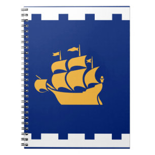 Notebook with flag of Quebec City