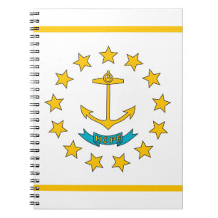 Notebook with Flag of Rhode Island State