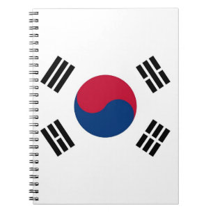 Notebook with Flag of South Korea