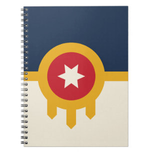 Notebook with flag of Tulsa City